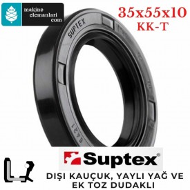 35x55x10 mm SUPTEX KK-T NBR DÖNER MİL YAĞ KEÇESİ 6357 35*55*10 mm